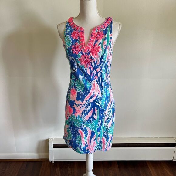 Lilly Pulitzer Gabby Shift Dress in Multi Jet Stream size 2 - Picture 3 of 4